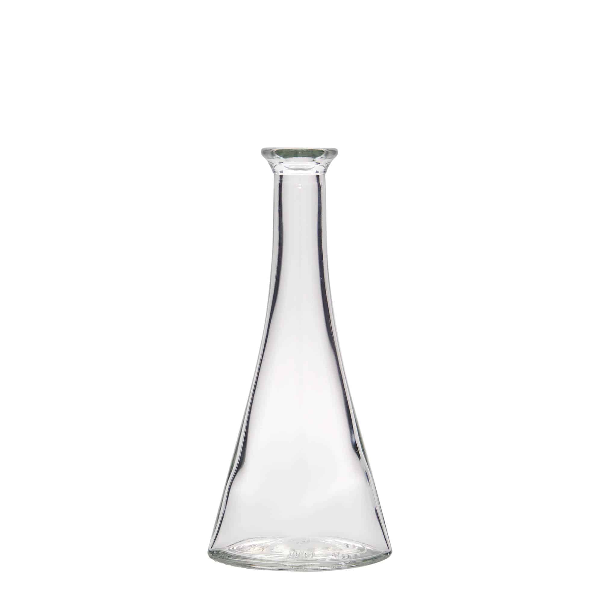 Botella de vidrio 'Verónica' de 100 ml, semicircular, boca: corcho