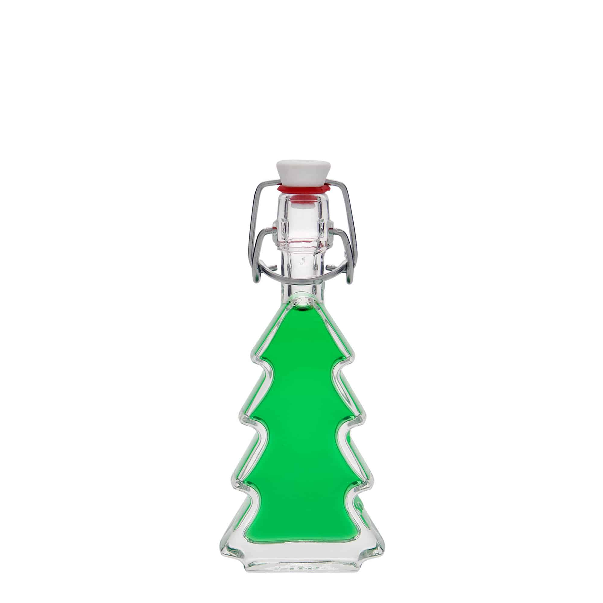 Botella de vidrio 'Árbol de Navidad' de 40 ml, boca: tapón mecánico