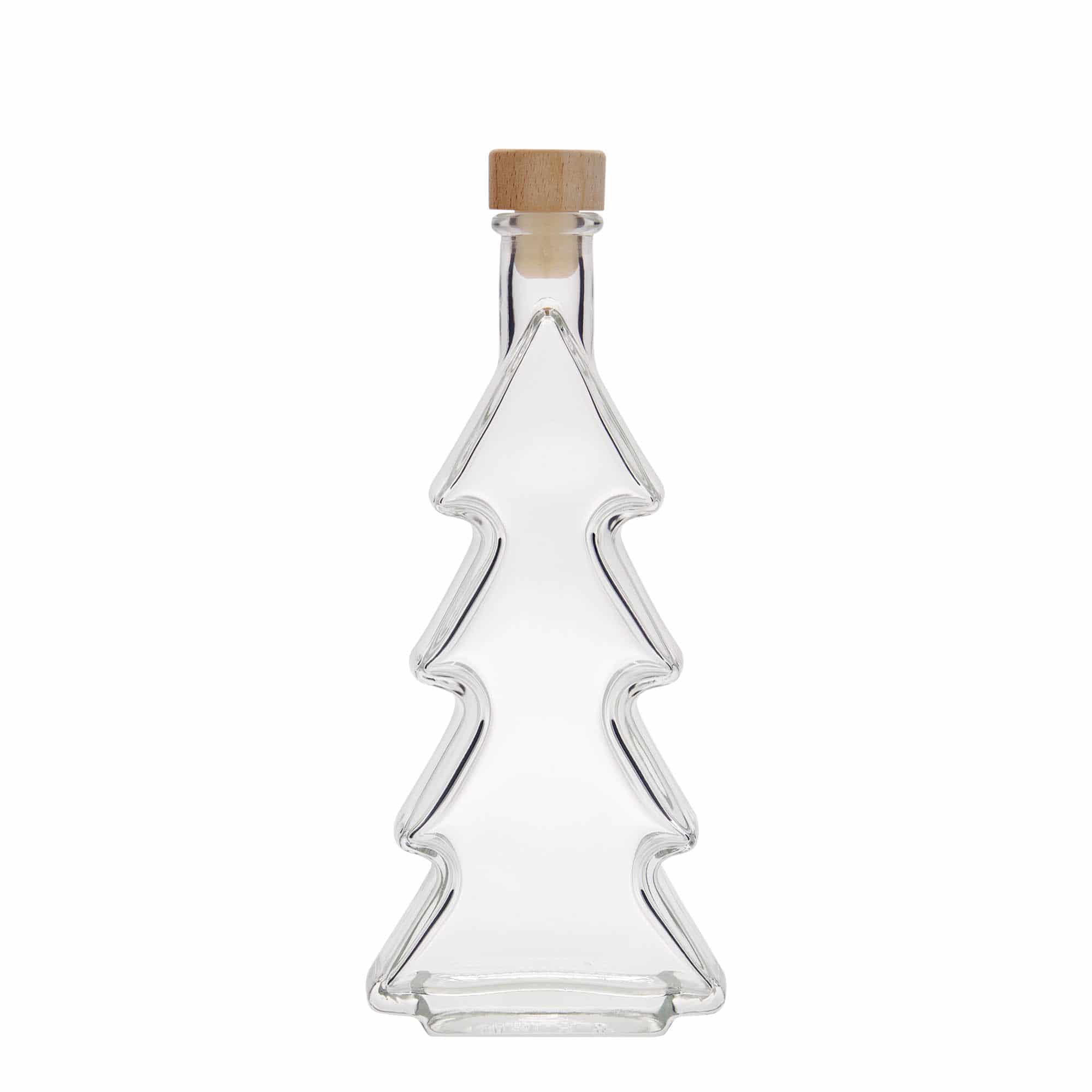 Botella de vidrio 'Árbol de Navidad' de 200 ml, boca: corcho