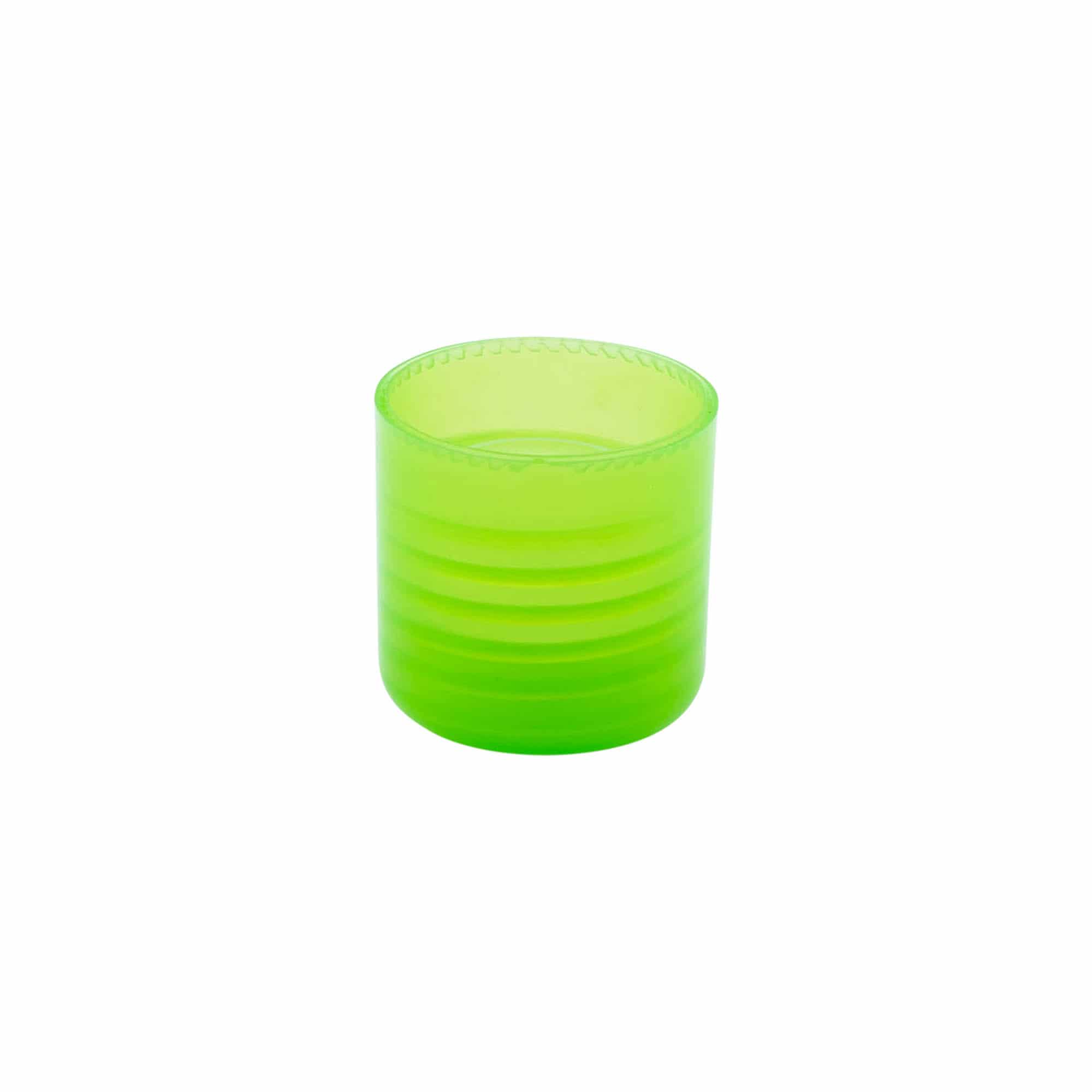 Tapón de rosca con inserto dosificador, plástico de PP, verde, para boca: GPI 24/410