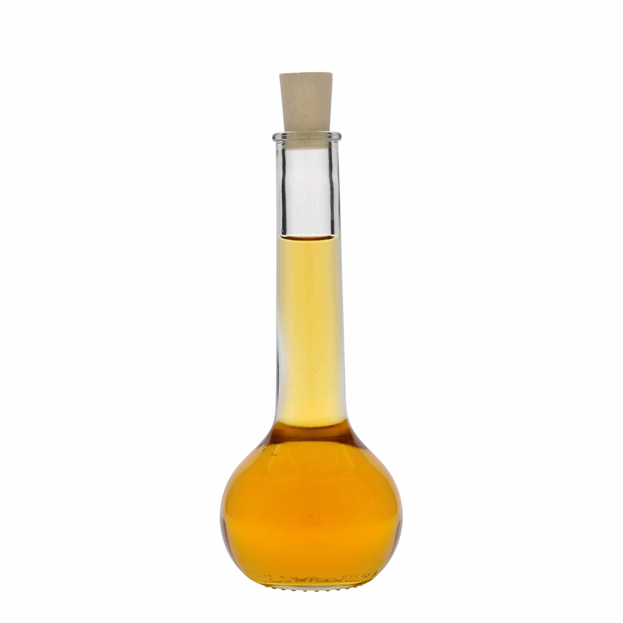 Botella de vidrio 'Tulipano' de 200 ml, boca: corcho