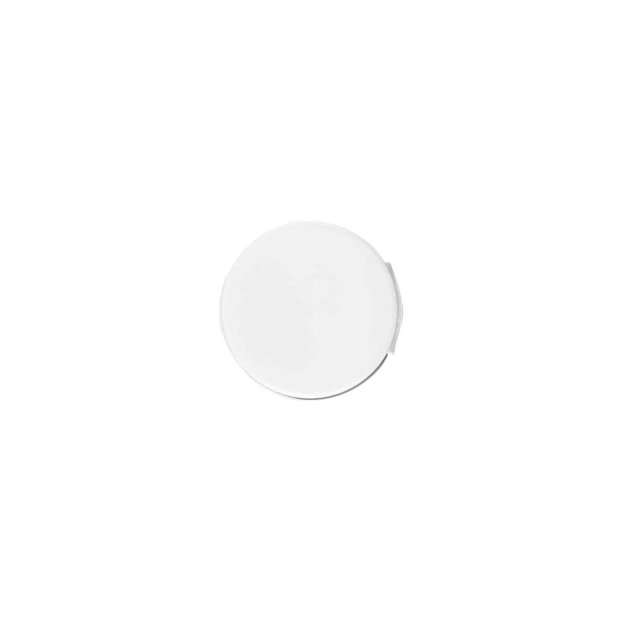 Tapón de rosca con bisagra, plástico de PP, blanco, para boca: GPI 20/410