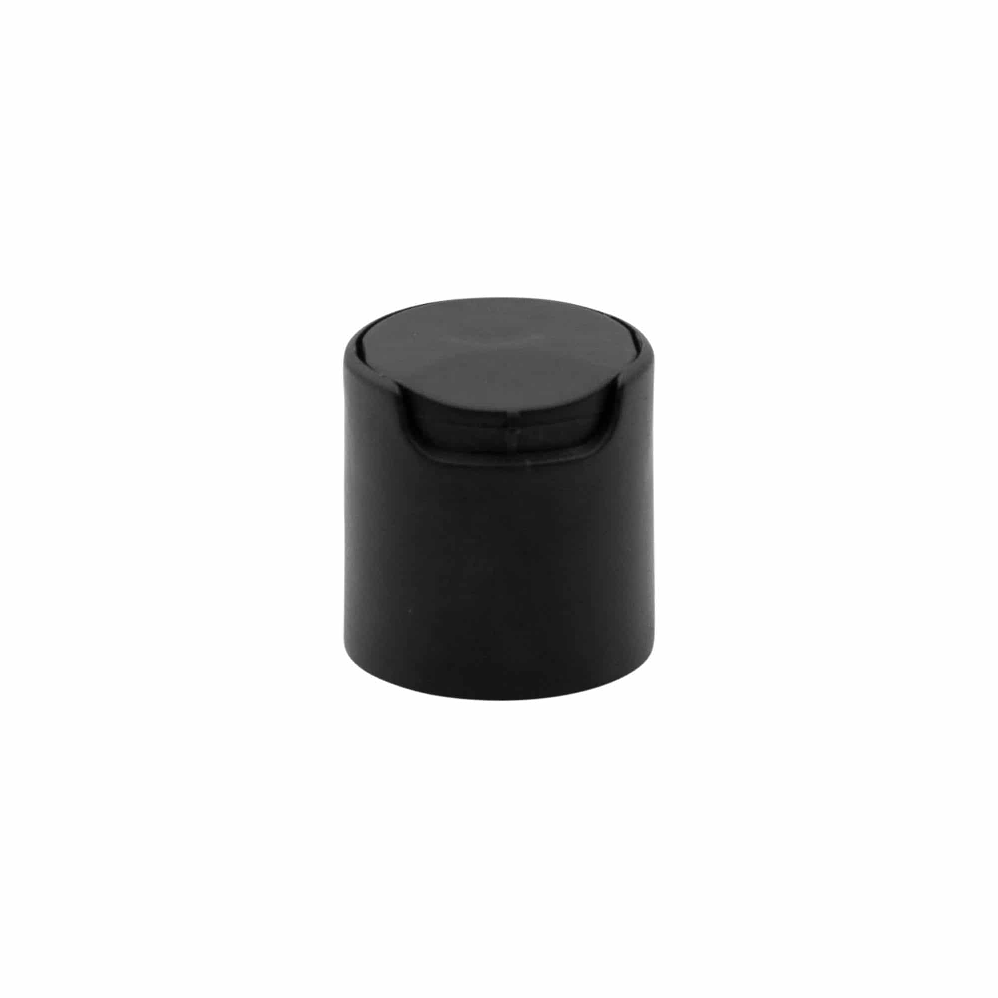 Tapón de rosca 'Disc Top', plástico de PP, negro, para boca: GPI 24/410