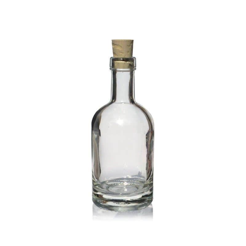 Botella de vidrio 'Linea Uno' de 100 ml, boca: corcho