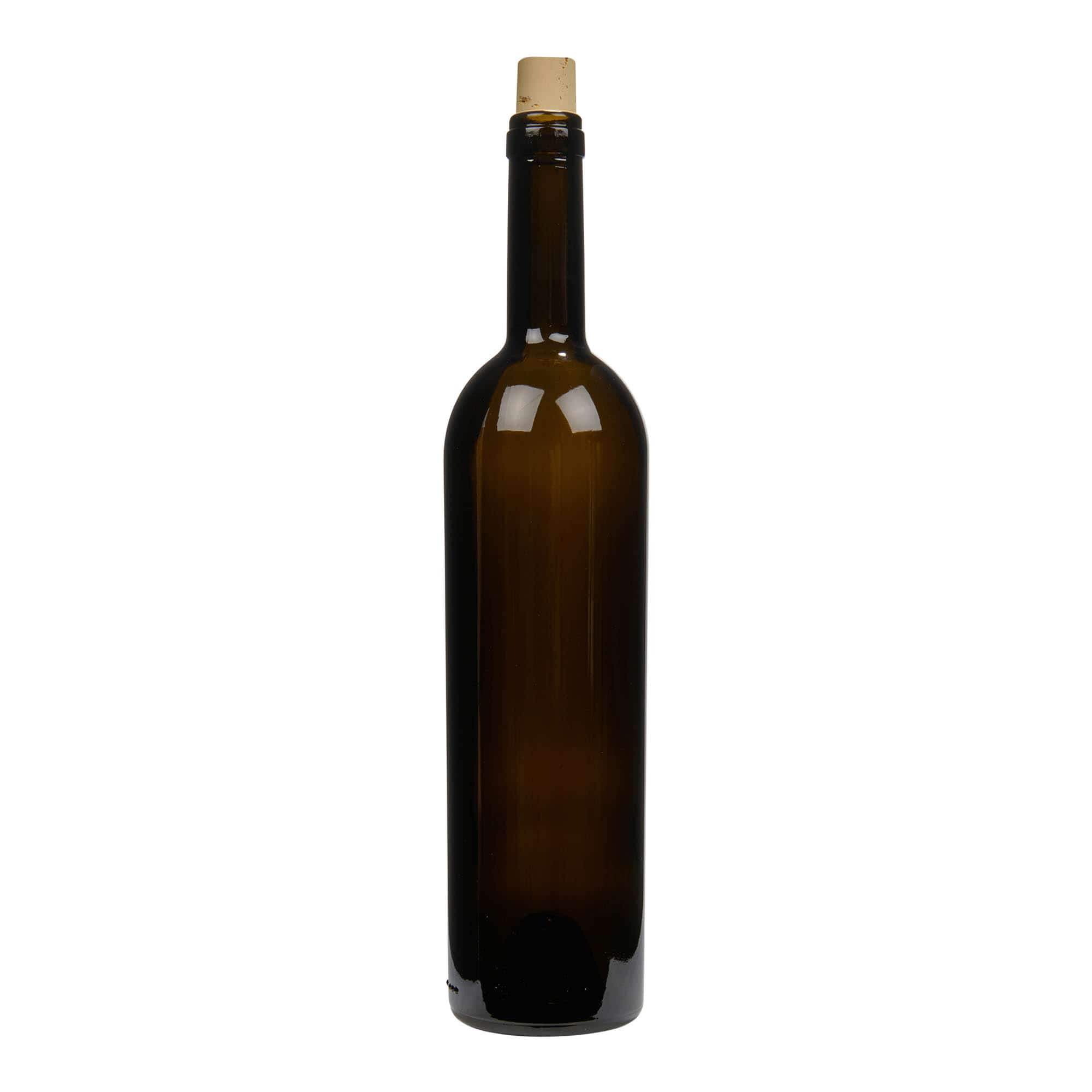 Botella de vino 'Liberty' de 750 ml, verde antiguo, boca: corcho