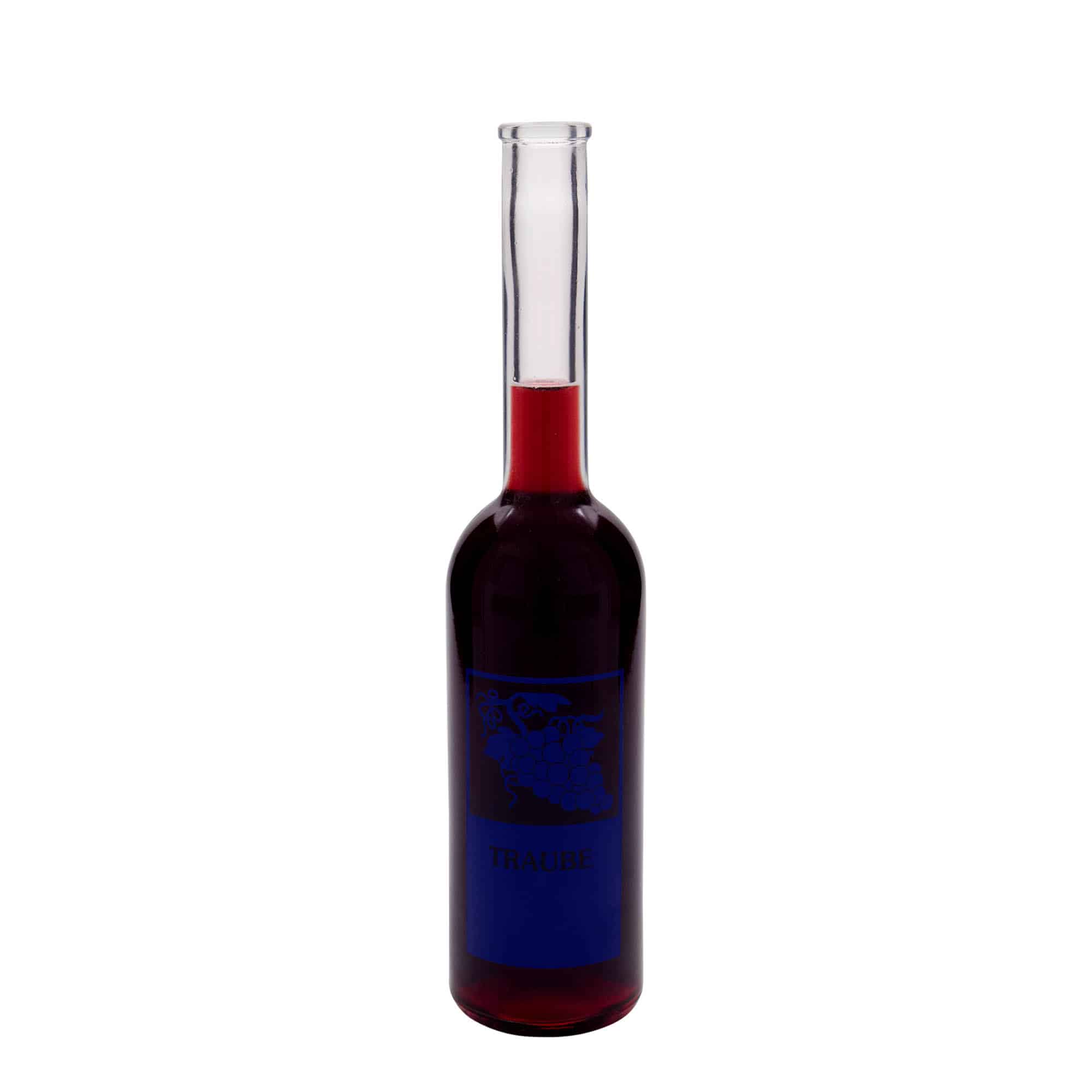 Botella de vidrio 'Opera' de 500 ml, motivo: racimo de uvas, boca: corcho