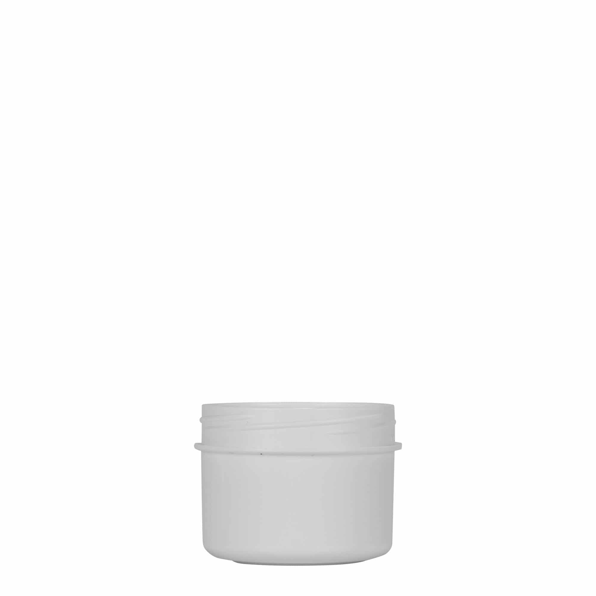 Bote de plástico 'White Line' de 35 ml, PP, blanco, boca: tapón de rosca