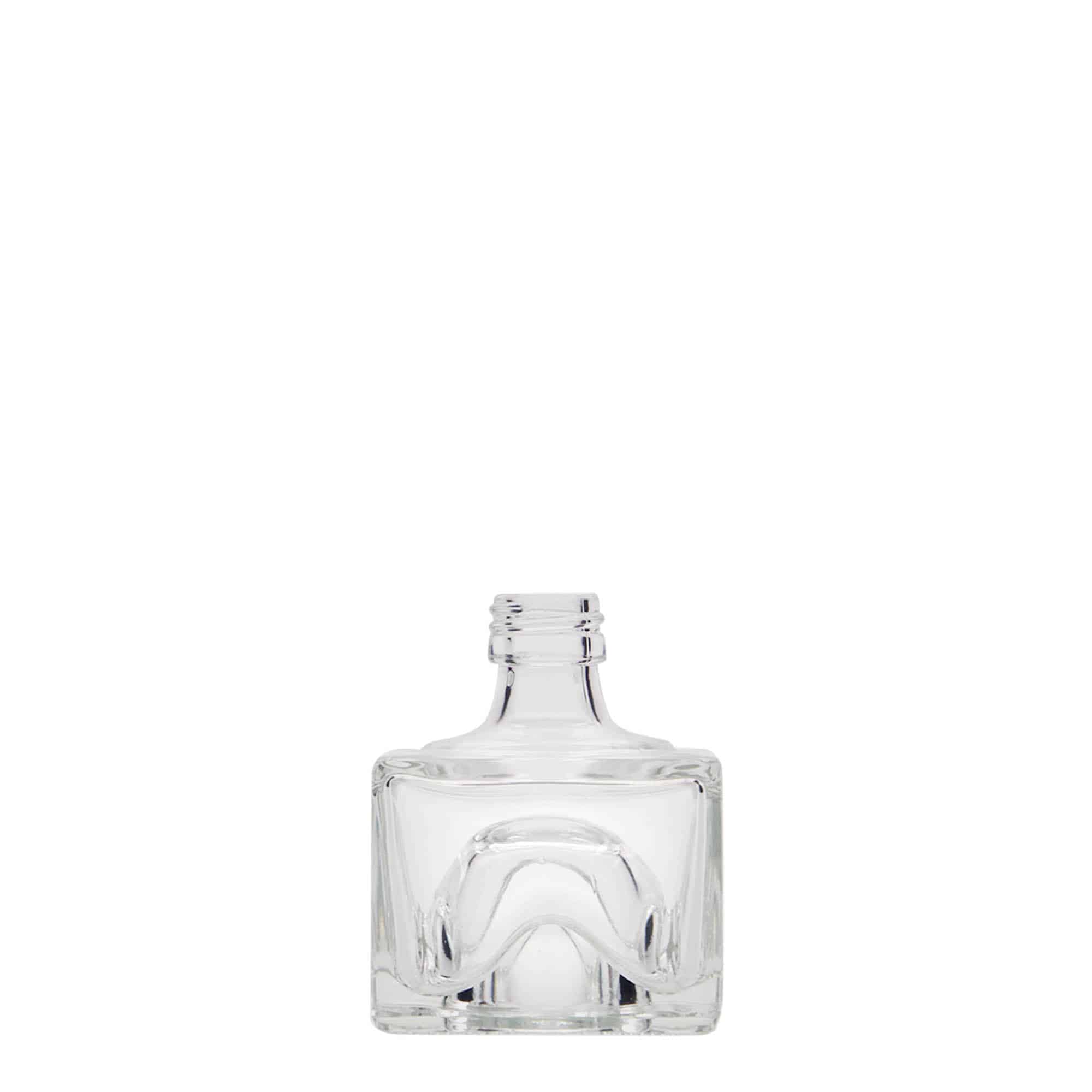 Botella de vidrio 'Cocolores' de 40 ml, cuadrada, boca: PP 18