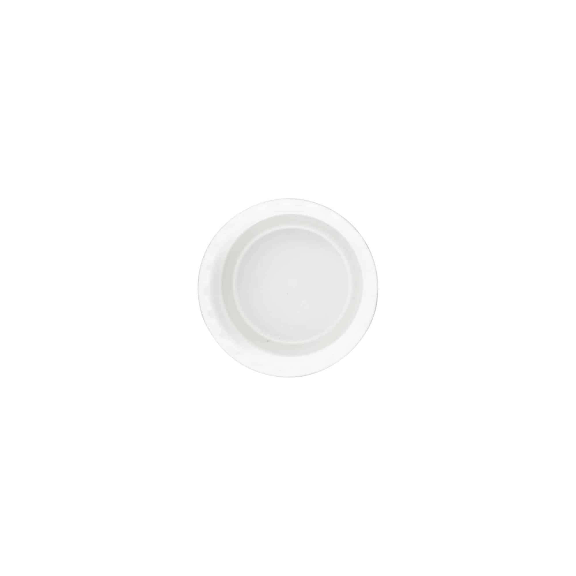 Tapón de rosca, plástico de PP, blanco, para boca: GPI 24/410