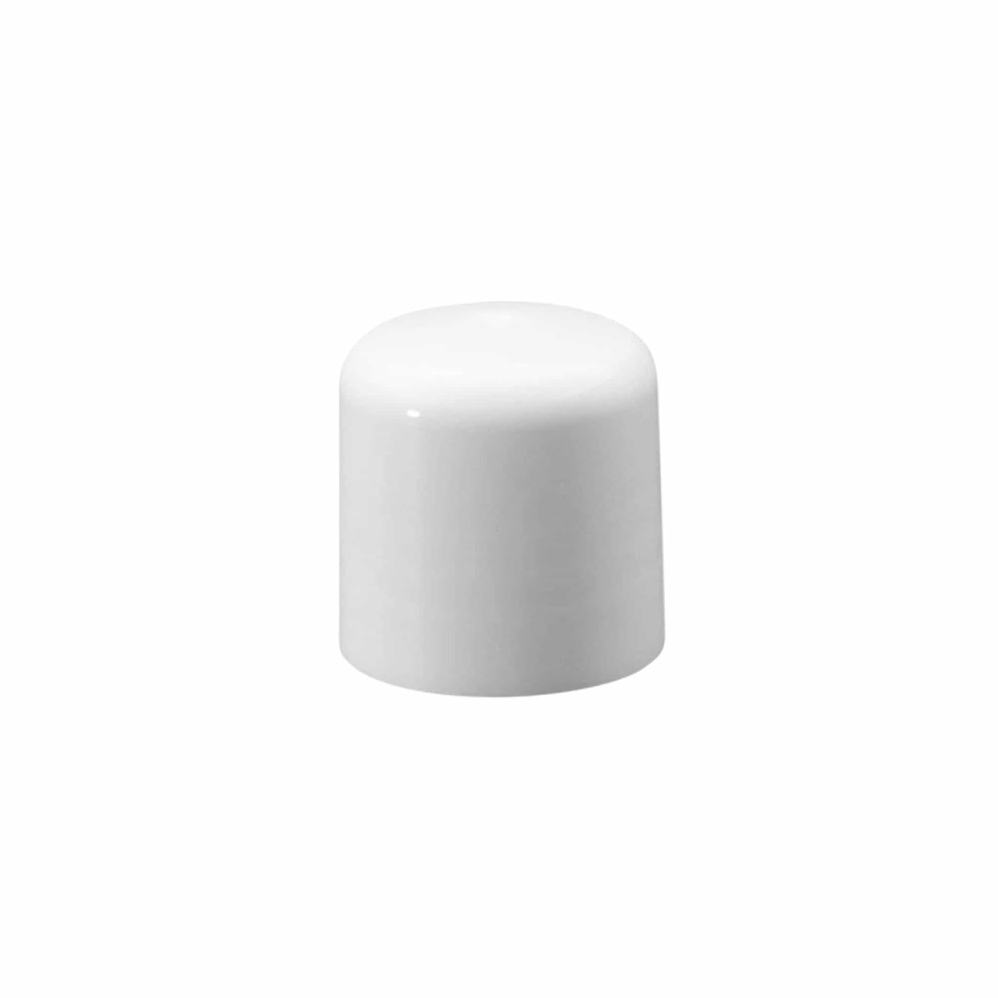 Tapón de rosca con inserto dosificador, plástico de PP, blanco, para boca: GPI 24/410