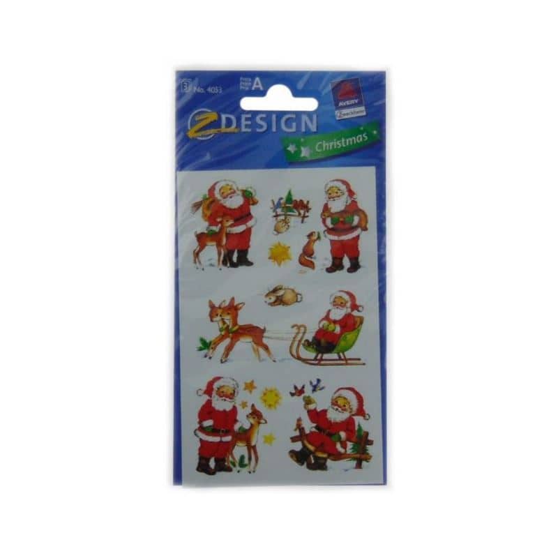 Pegatinas Zweckform 'Papá Noel', papel, multicolor