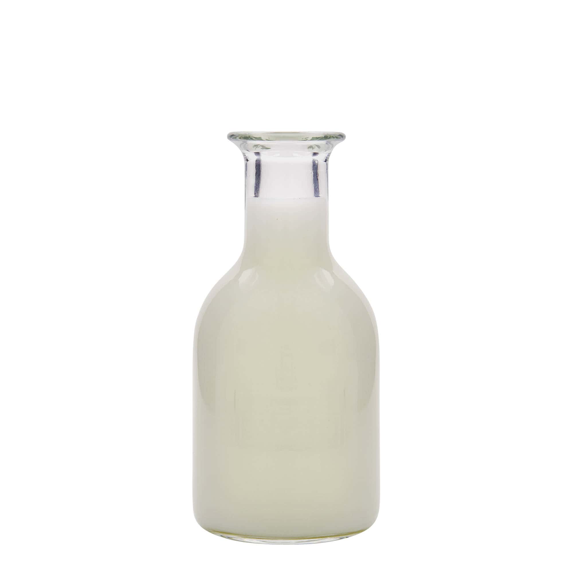 Botella de vidrio 'Optima Latte' de 500 ml, boca: corcho