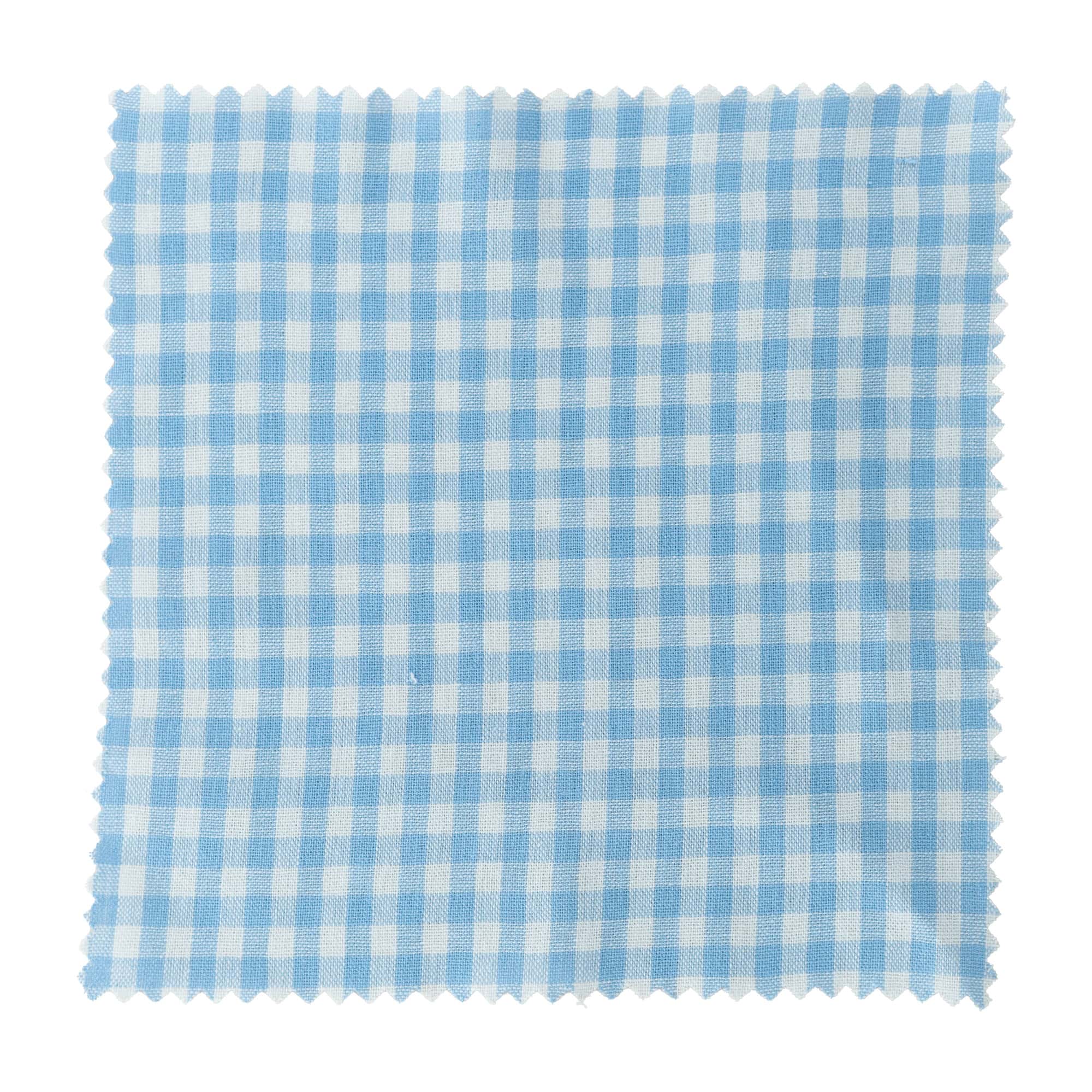 Cubretapas de tela a cuadros 15x15, cuadrado, textil, azul claro, boca: TO58-TO82