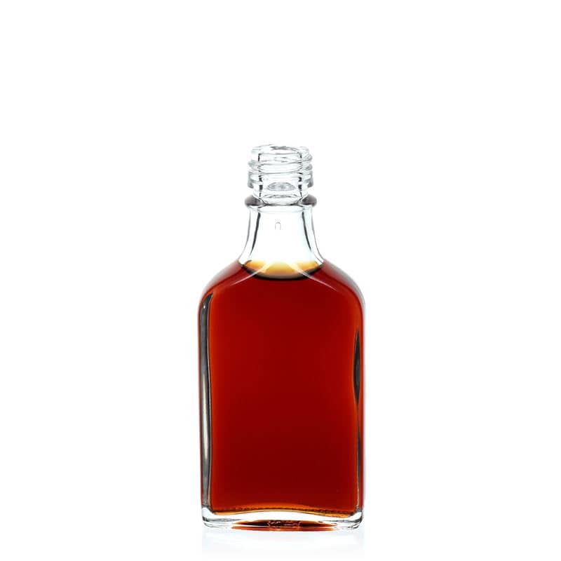 Botella de bolsillo de 40 ml, rectangular, boca: PP 18