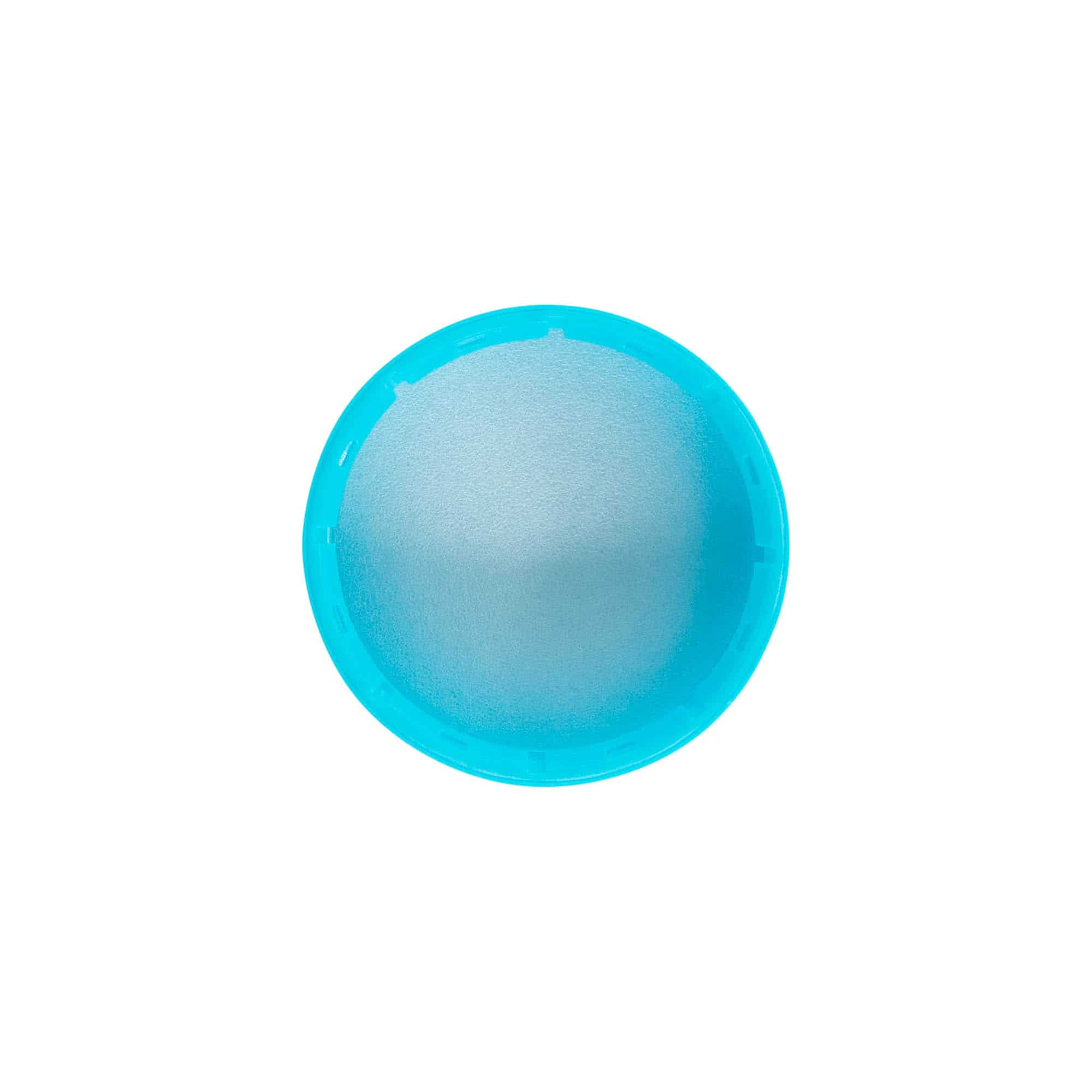 Tapón de rosca de 40 mm, plástico de PE, azul claro