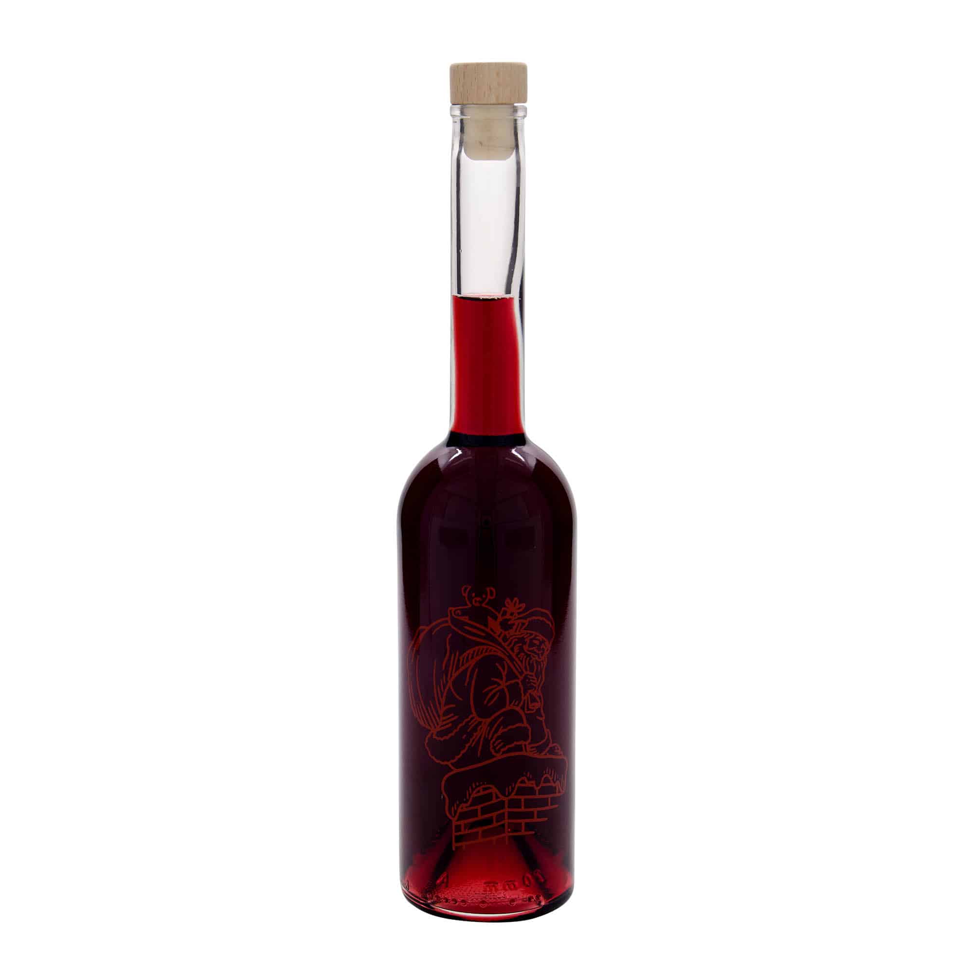 Botella de vidrio 'Opera' de 500 ml, motivo: regalos, boca: corcho