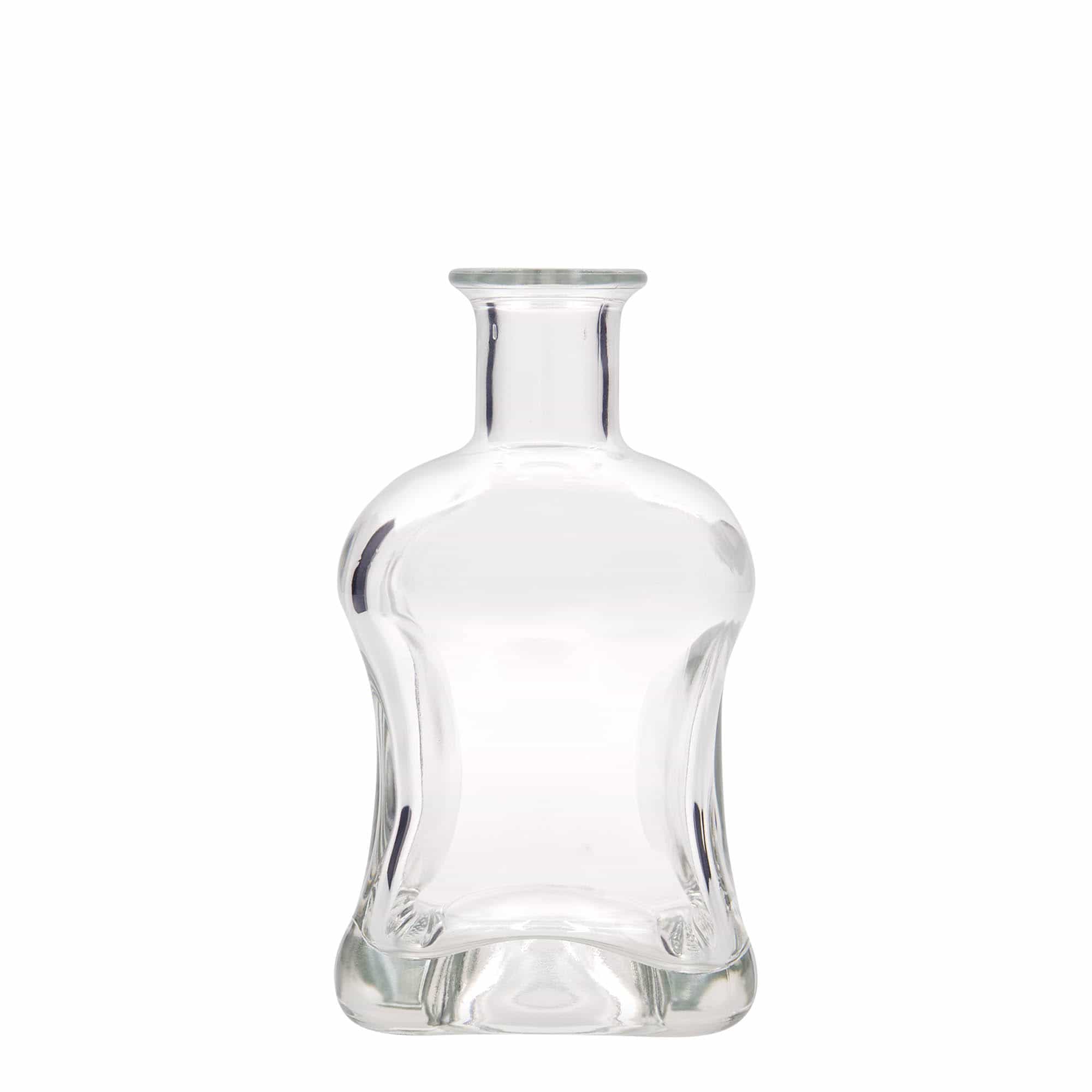 Botella de vidrio 'Dublin' de 500 ml, cuadrada, boca: corcho