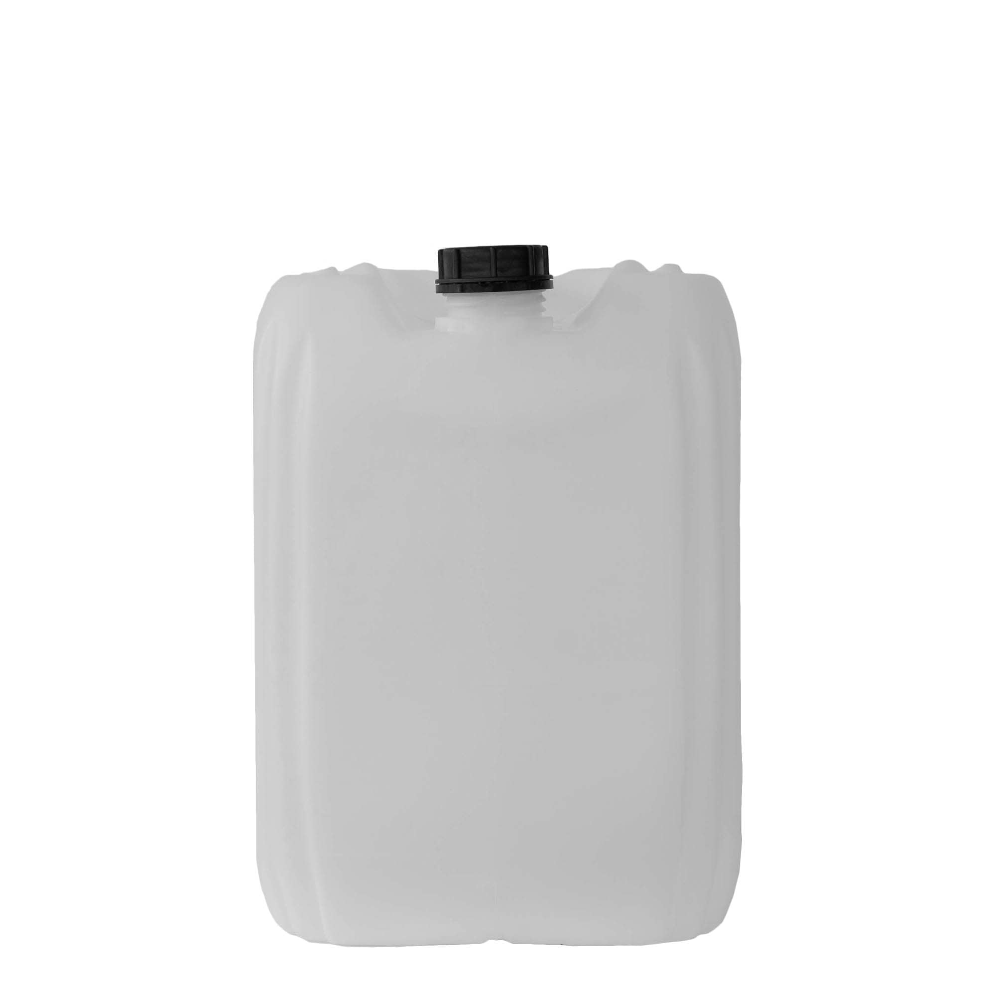 Garrafa de 30 l, rectangular, plástico de HDPE, natural, boca: ND 60