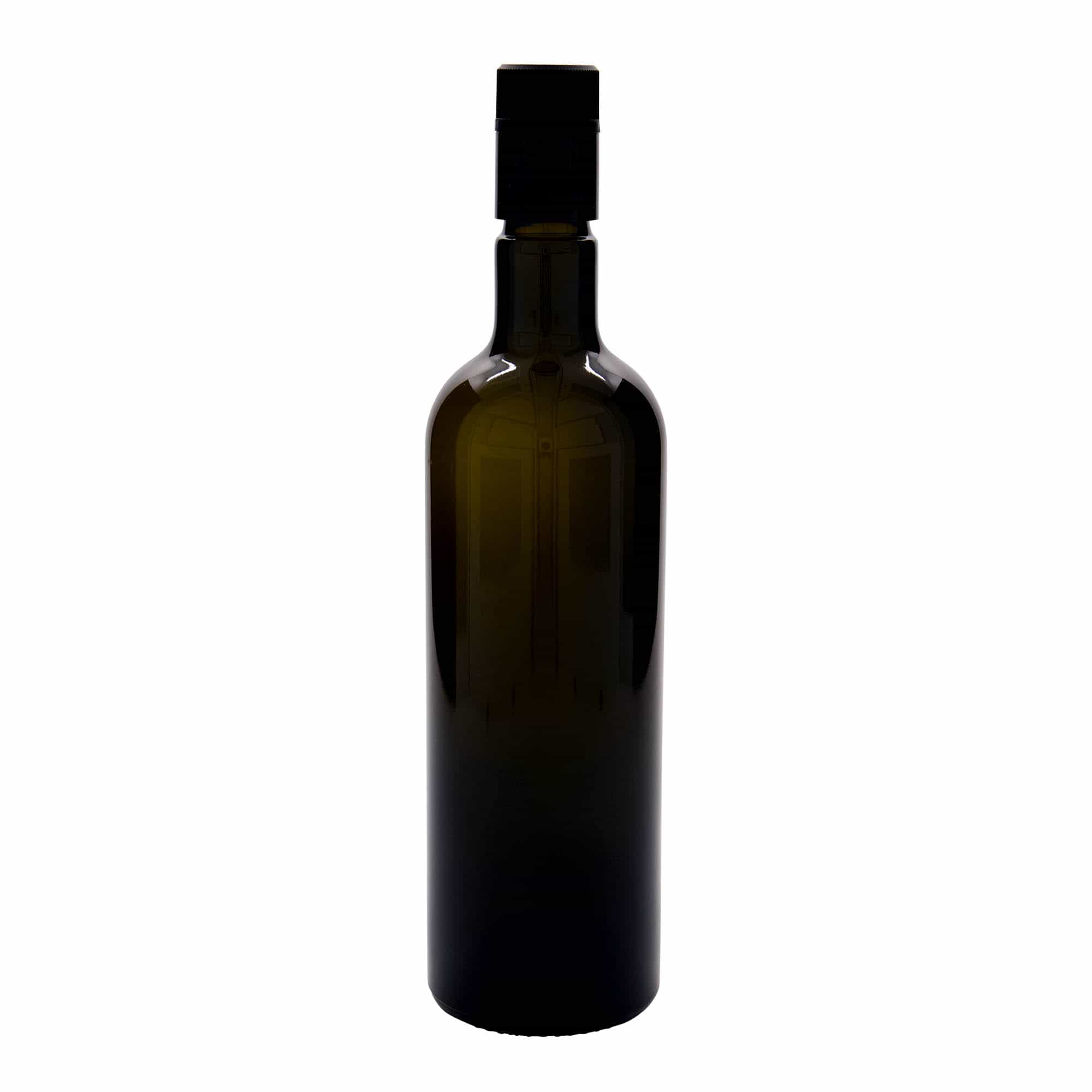 Aceitera/vinagrera 'Willy New' de 750 ml, vidrio, verde antiguo, boca: DOP
