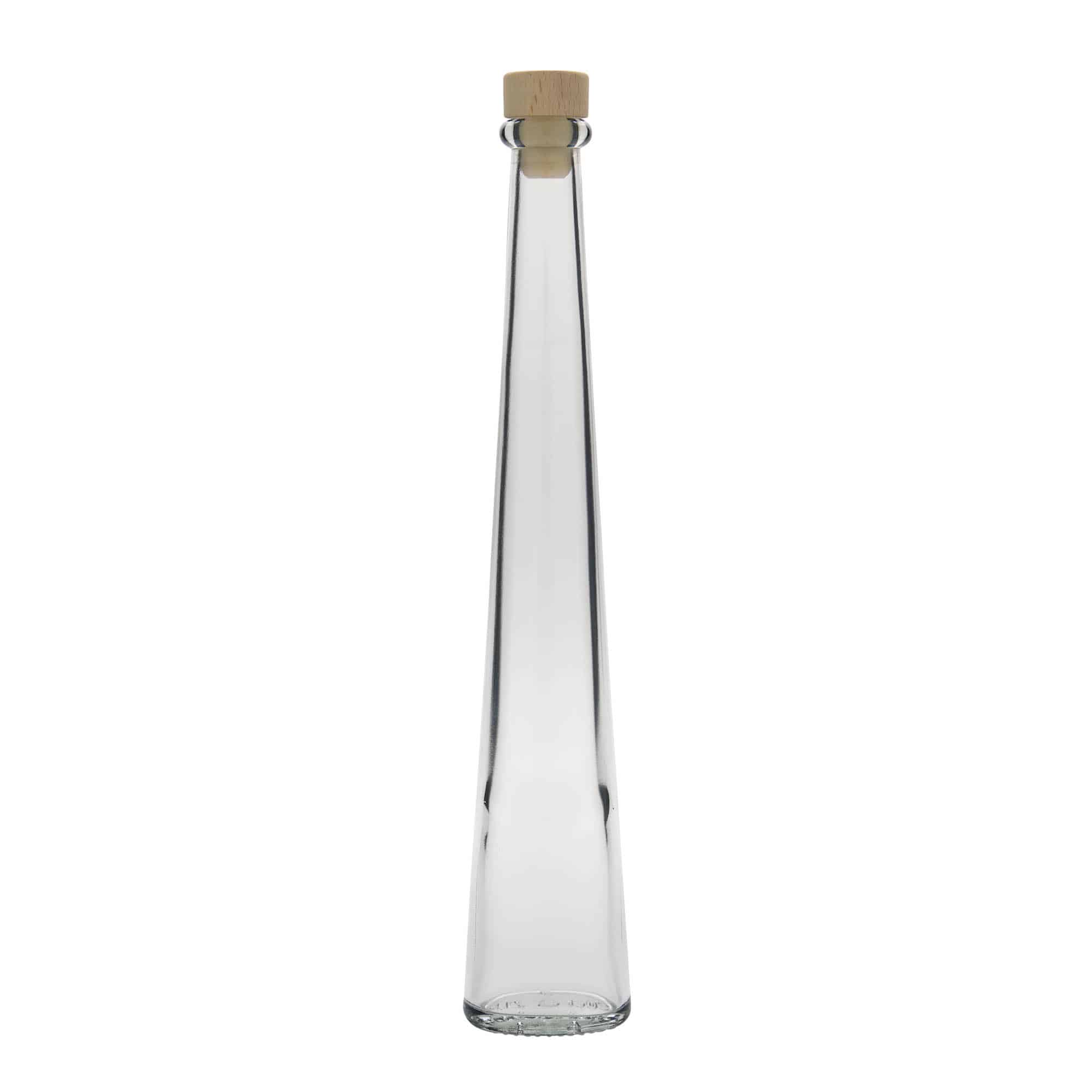 Botella de vidrio 'Dama Ovale' de 200 ml, ovalada, boca: corcho