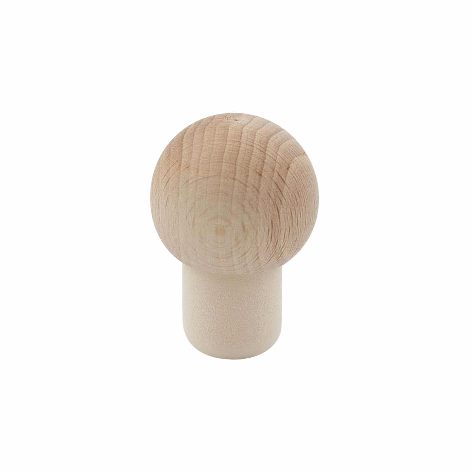 Corcho con cabeza 'Bola' de 19 mm, madera, para boca: corcho