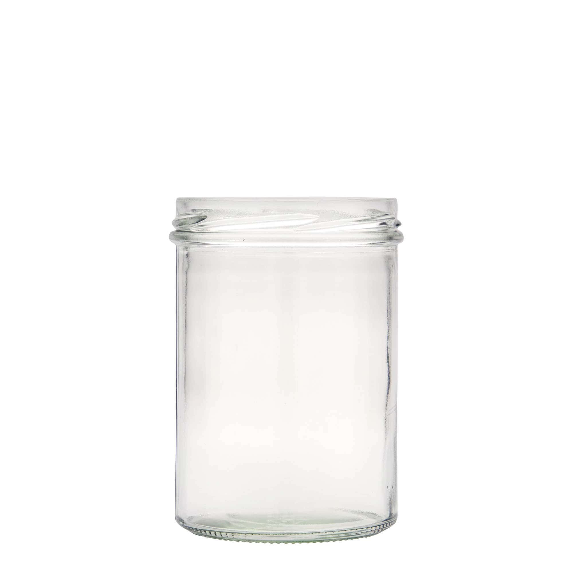 Tarro de vidrio cilíndrico alto de 435 ml, boca: Twist-Off (TO 82)
