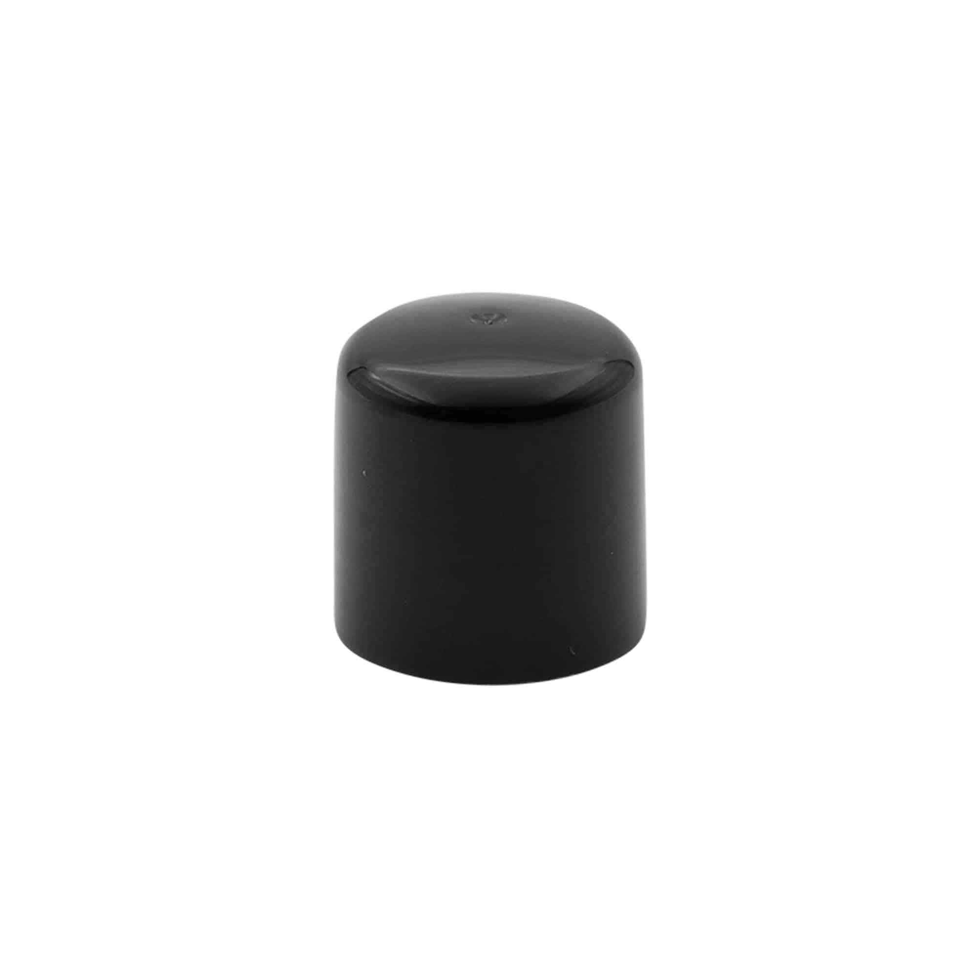 Tapón de rosca con inserto dosificador, plástico de PP, negro, para boca: GPI 24/410