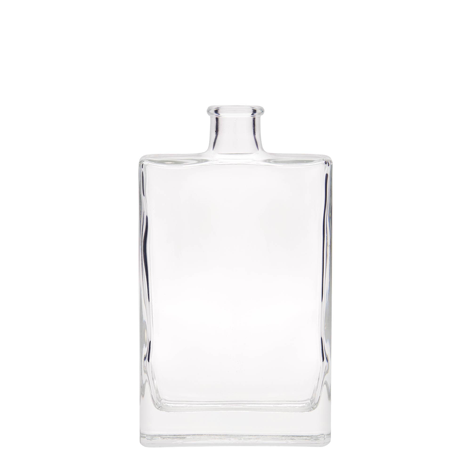 Botella de vidrio 'Julia' de 350 ml, rectangular, boca: corcho