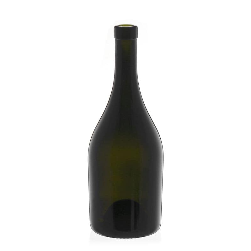 Botella de vino 'Exclusive' de 750 ml, verde antiguo, boca: corcho