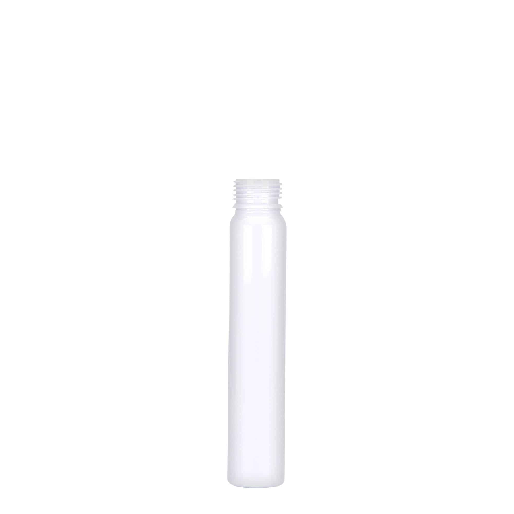 Tubito de PET de 25 ml, plástico, blanco, boca: tapón de rosca