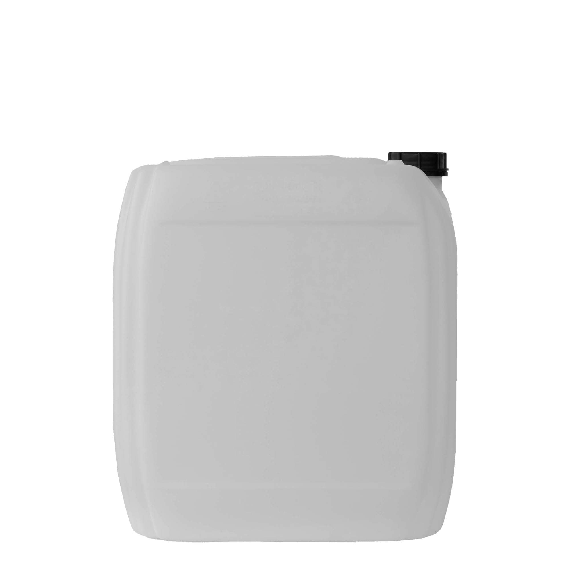 Garrafa de 30 l, rectangular, plástico de HDPE, natural, boca: ND 60