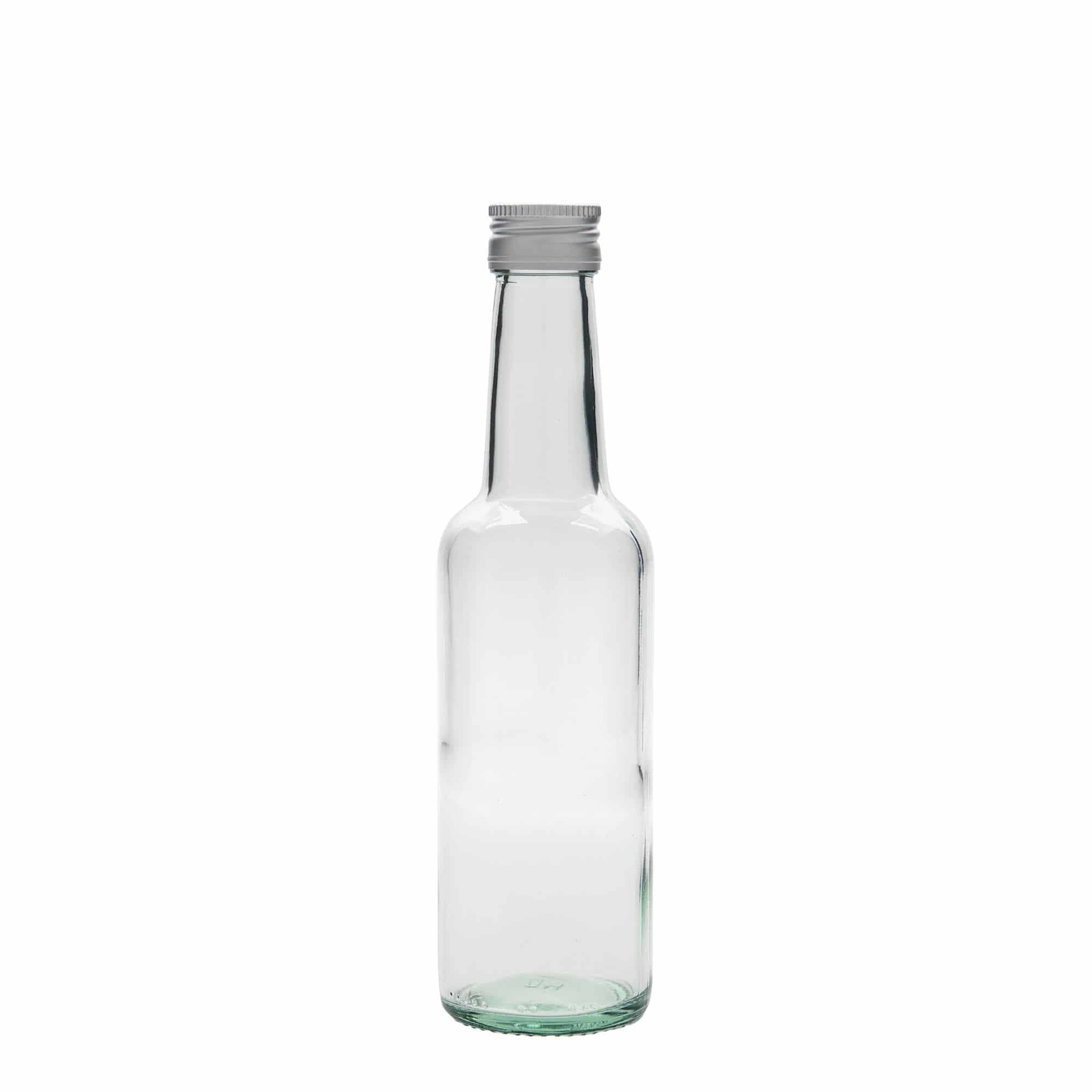 Botella de vidrio con cuello recto de 250 ml, boca: PP 28