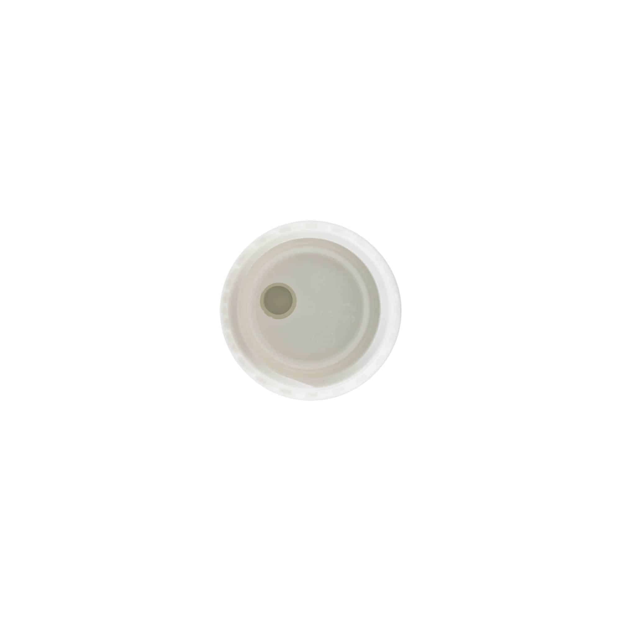 Tapón de rosca 'Disc Top', plástico de PP, blanco, para boca: GPI 24/410