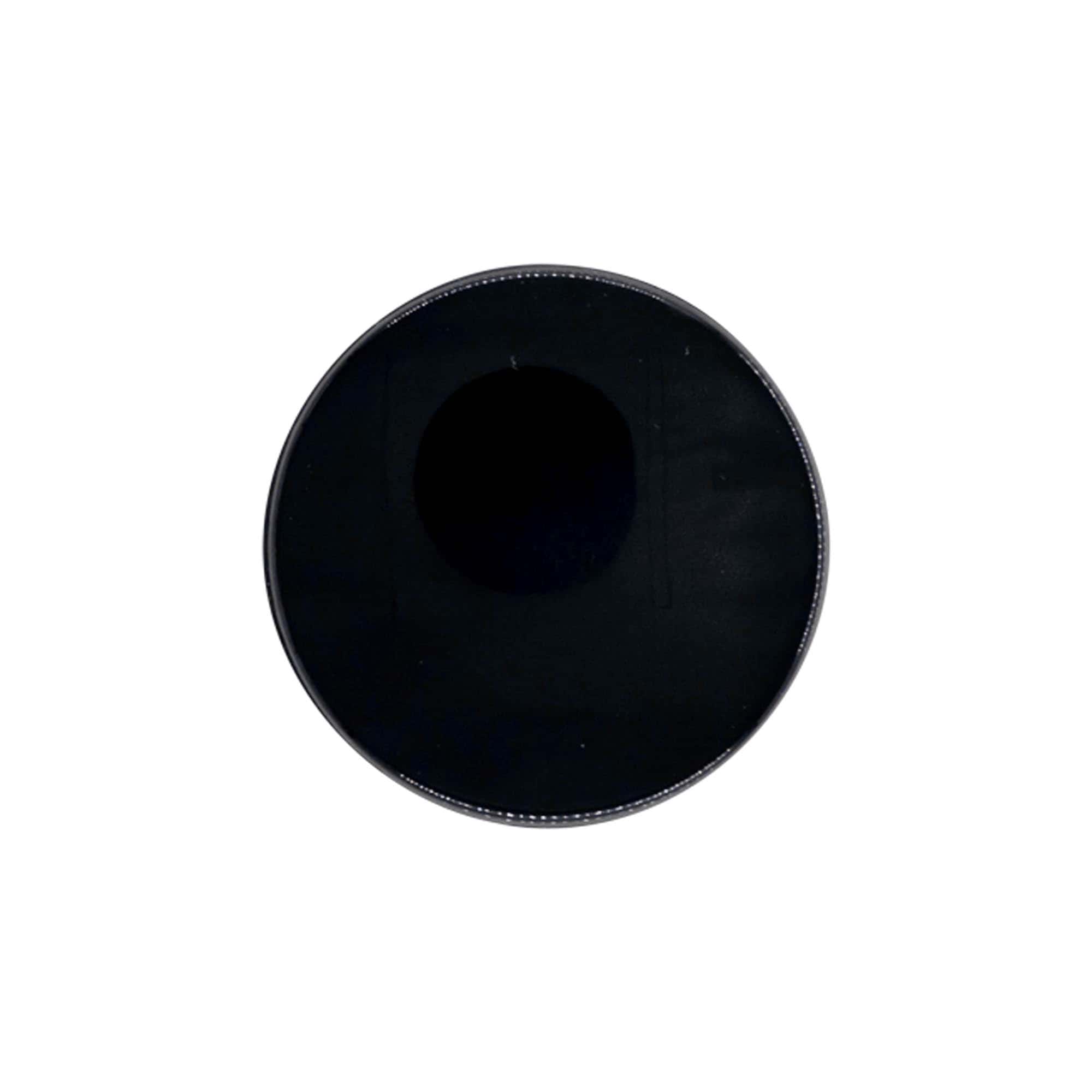 Tapón molinillo para bote de especias, plástico de PP, negro, para boca: GPI 38/400